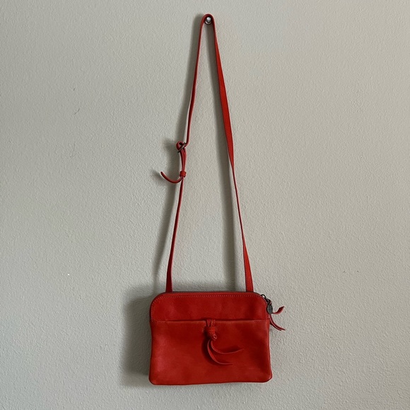 Lucky Brand Handbags - LUCKY BRAND small orange leather crossbody bag purse